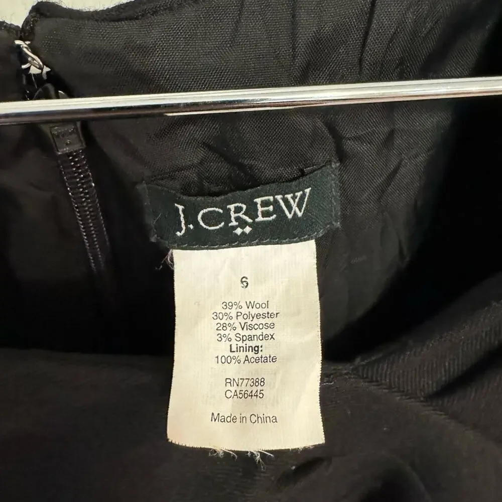 J Crew V-neck Wool Blend Sheath Dress size 6